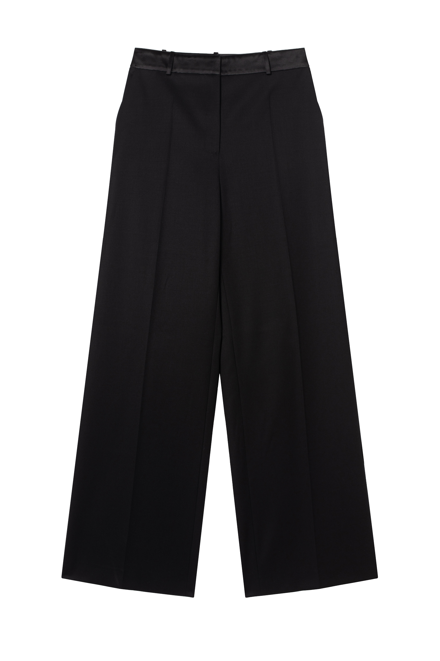 pantalon de smoking femme grain de poudre noir Made in France par Facettes Studio