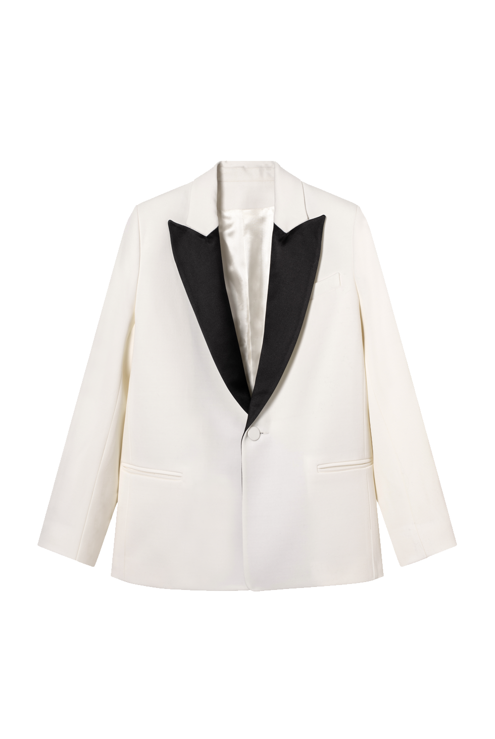 veste smoking femme blanc et noir Made in France par Facettes Studio