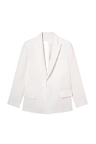 veste blazer Lauren Gabardine blanc cassé made in France par Facettes Studio