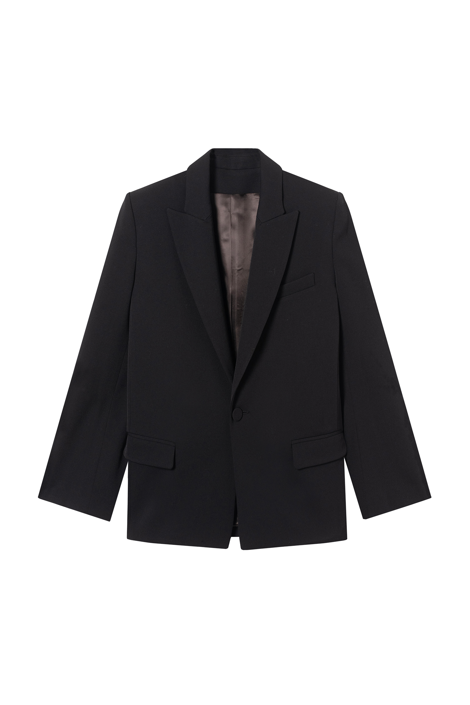 veste blazer Lauren Gabardine noire made in France par Facettes Studio