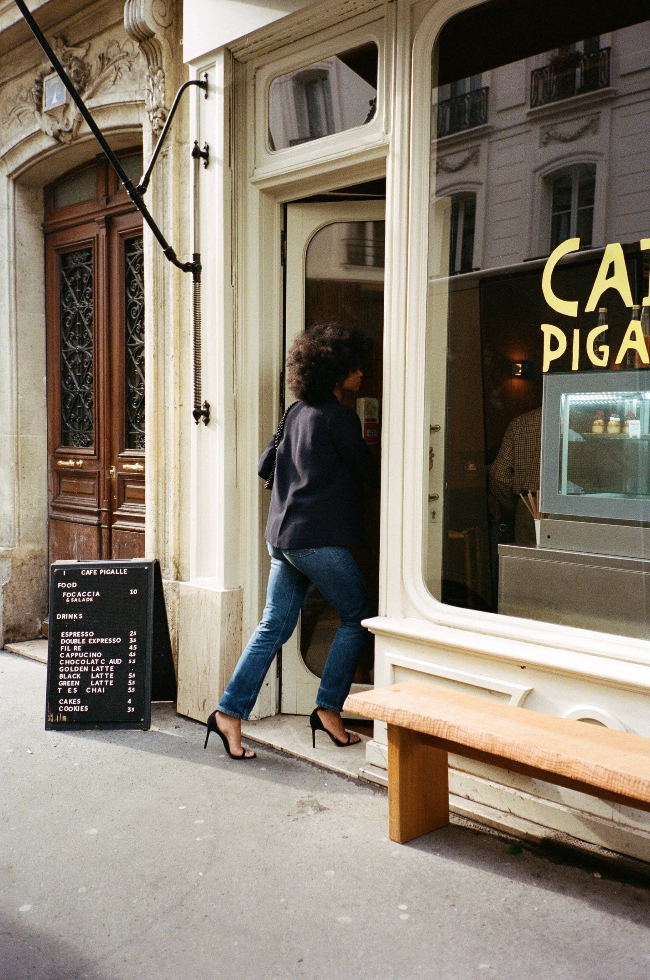 veste blazer Diana crepe bleu nuit made in France par Facettes Studio