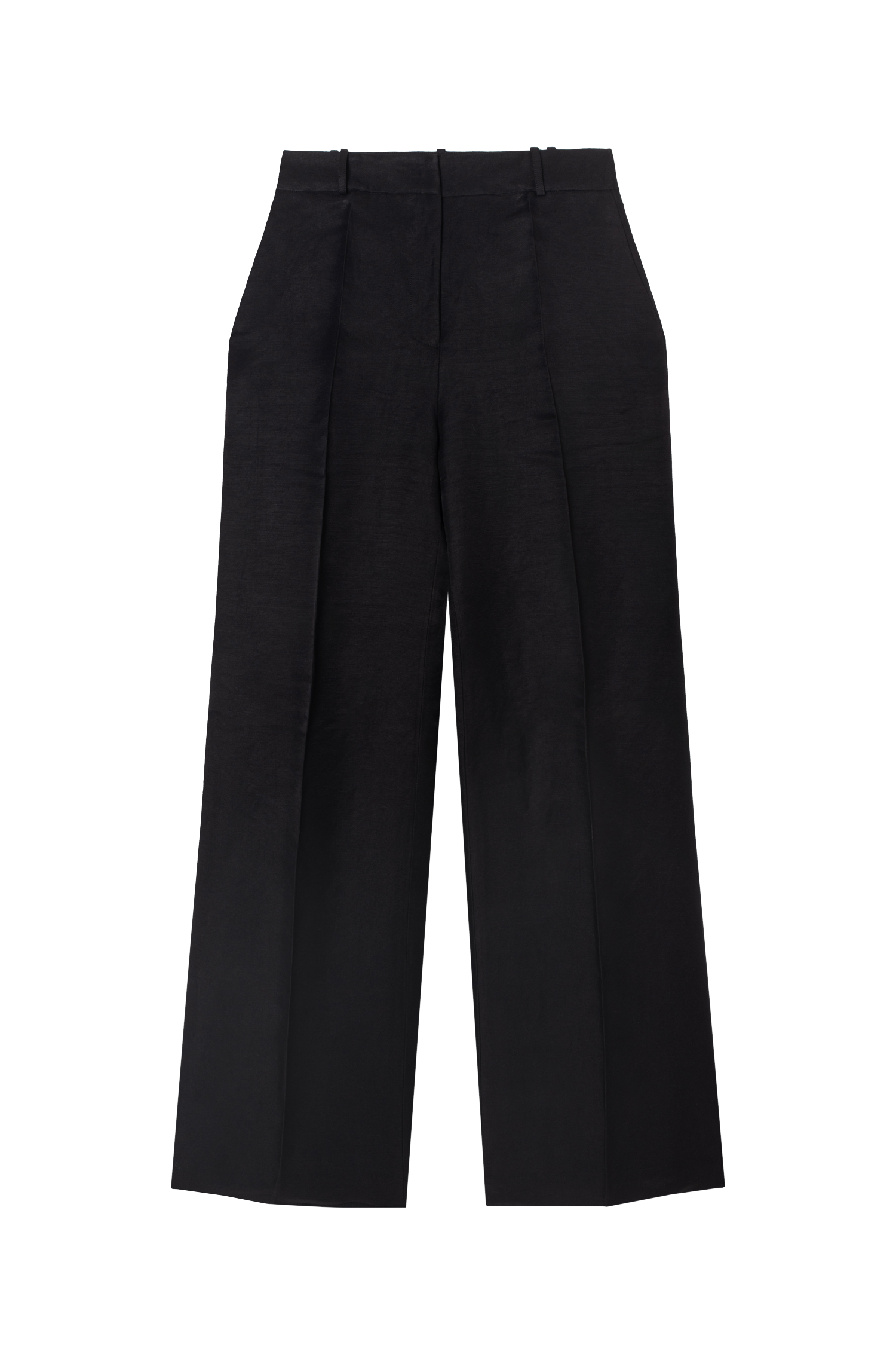 pantalon de tailleur femme twill de lin noir Made in France par Facettes Studio