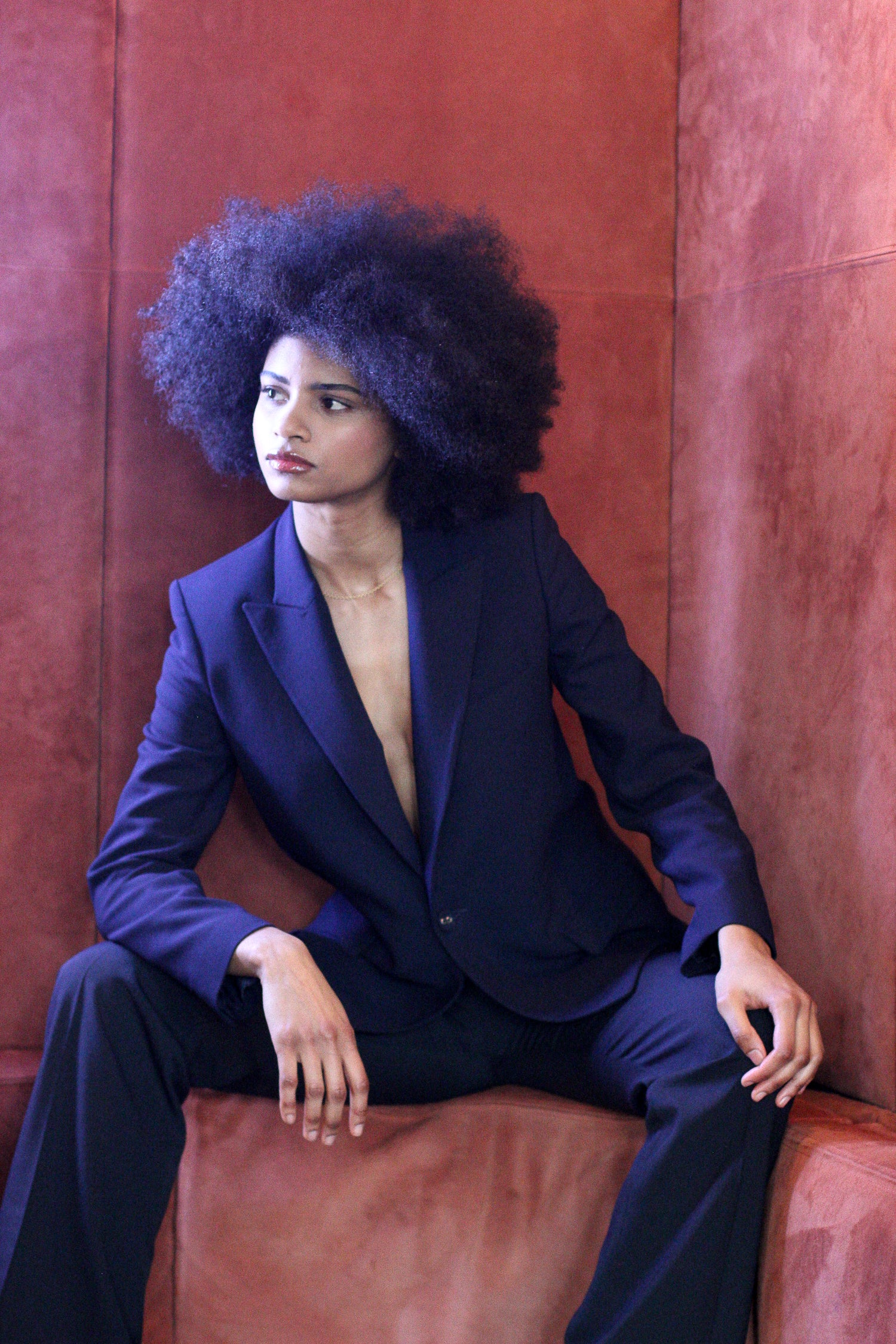 Blazer bleu sale femme