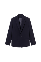 veste blazer Diana crepe bleu nuit made in France par Facettes Studio