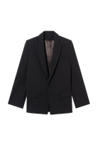 veste blazer Lauren Gabardine noire made in France par Facettes Studio
